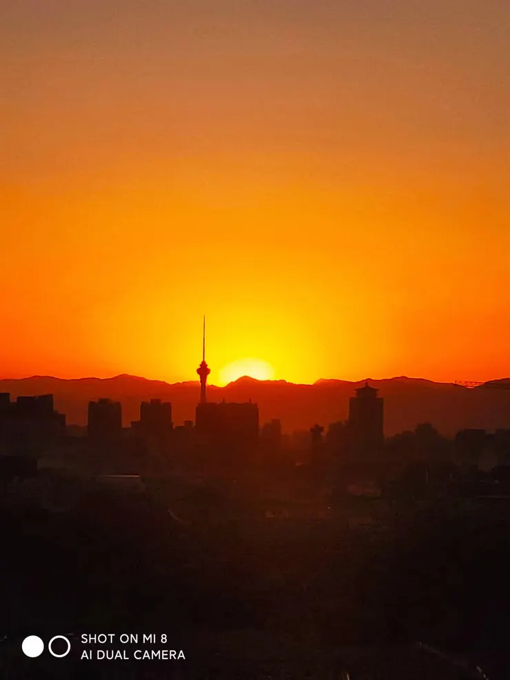 北京景山的日落 取自於朋友拍攝