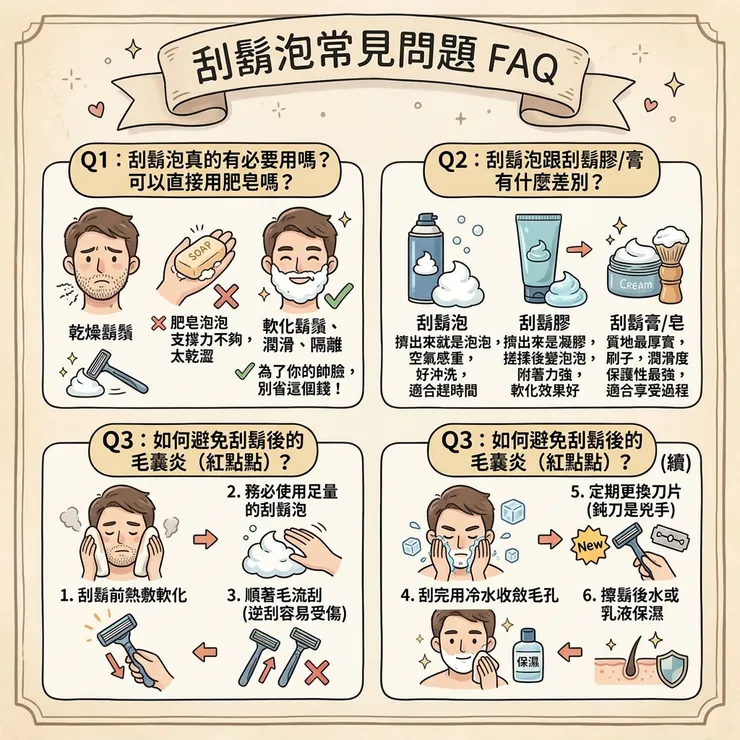 刮鬍泡常見問題FAQ