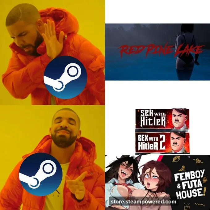 團隊在X上面的諷刺STEAM雙標文