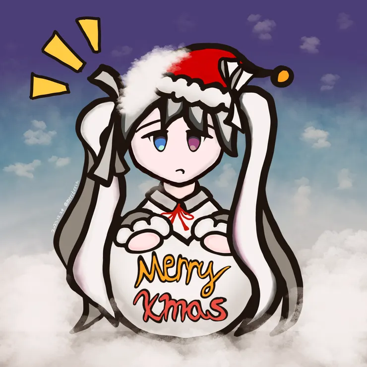 25 Nightcord 的白初音，祝大家聖誕快樂！