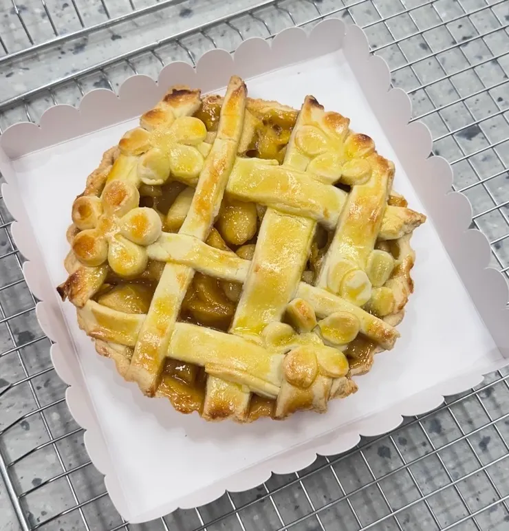 我編織的蘋果派成品