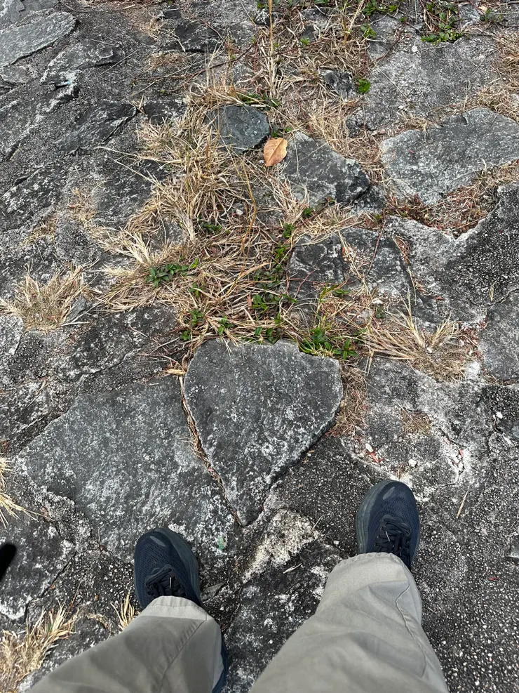 意外發現了心形石頭！