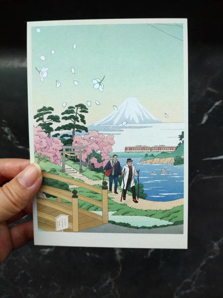 買票時贈送的浮世繪風明信片