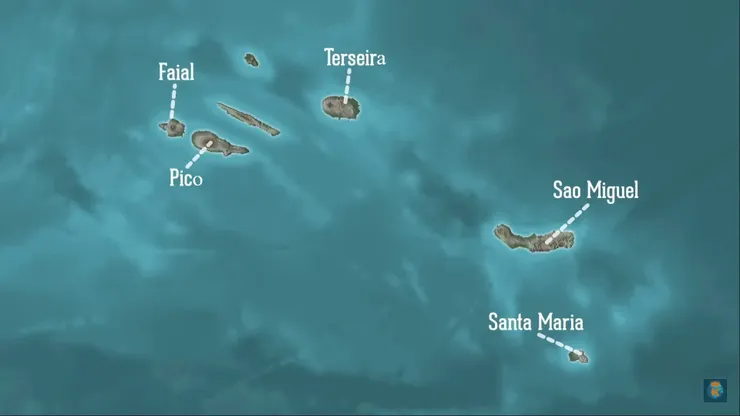 亞速爾群島地圖