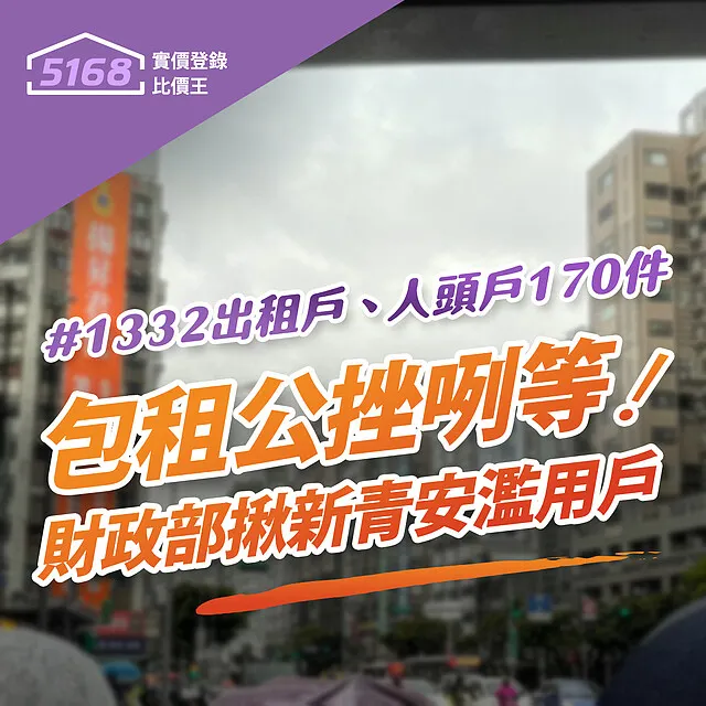 濫用「新青安」當包租公! 財政部喊抓:1332出租戶、人頭戶170件