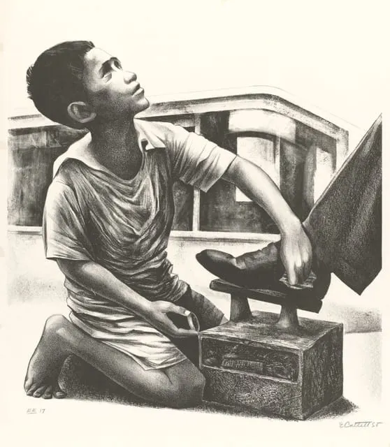 Elizabeth Catlett, Shoeshine Boy, 1958 | Dolan Maxwell