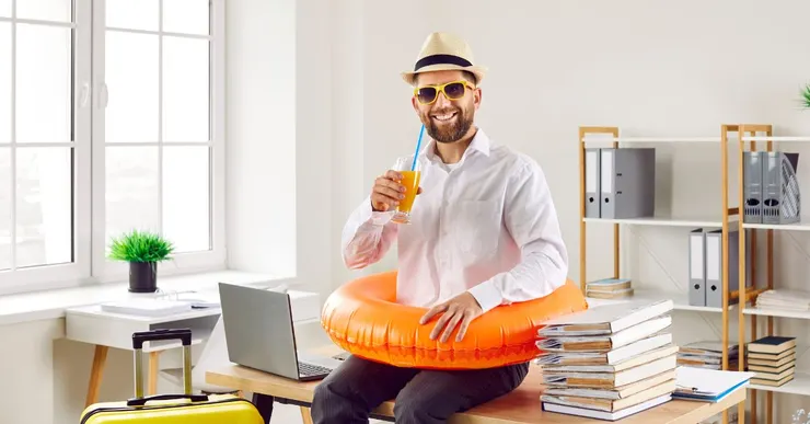 Adobe 用「全球同步放假日」解決員工過勞問題，大家一起休息、不用擔心假後爆量補工作，這才是真正的幸福職場！台灣企業也該學學，讓休假不再變成一場災難！圖片來源：canva