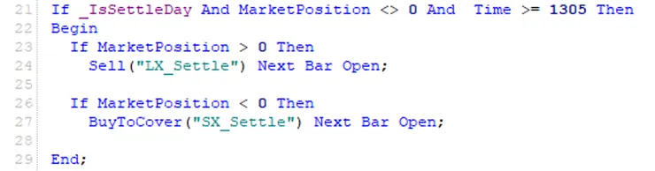 當日為結算日，則平倉手上部位
