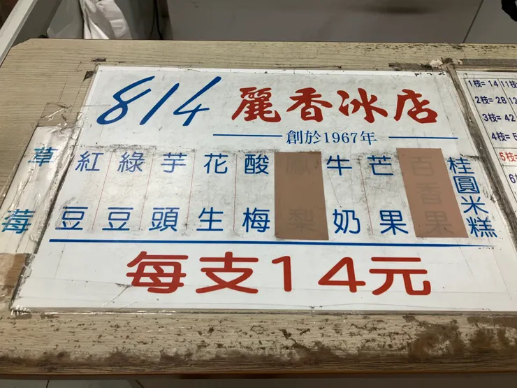 814麗香冰店 - 桂圓米糕與綠豆兩個口味都紮實又濃郁！