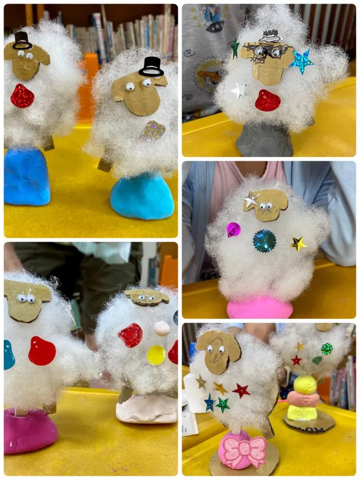 可愛綿羊大集合!只要再等兩三天黏土完全乾燥後就大功告成啦!