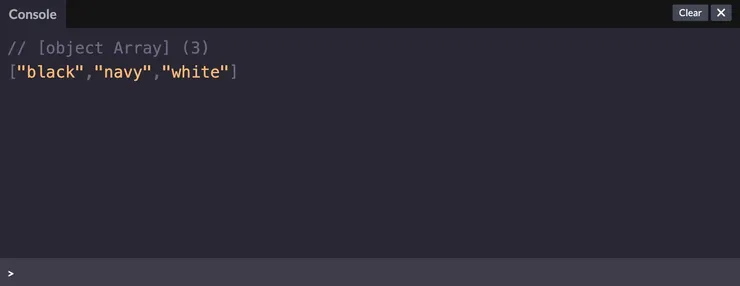 成功把位在編號2的'yellow'刪除了（編號是從0開始！）。
