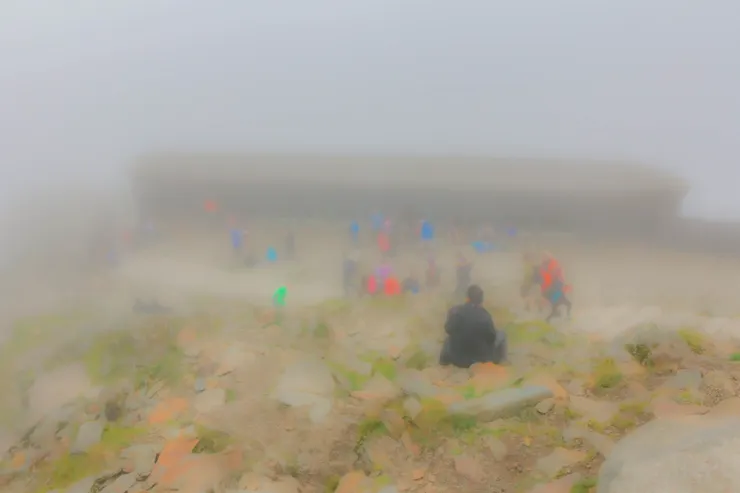 斯諾登山的山頂一景
