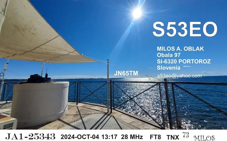 以電子郵件寄送 SWL 卡片後，收到回覆的 QSL 卡片