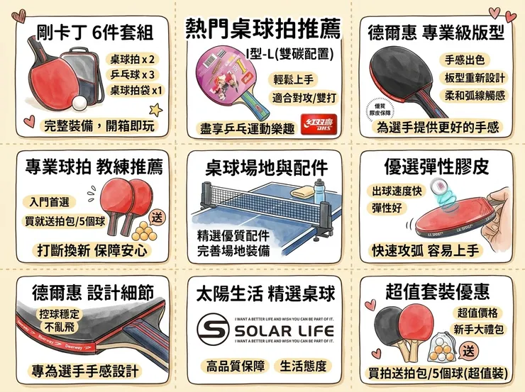 【桌球拍推薦】新手拒絕選擇障礙！Dcard/PTT高CP值成品拍評比：體育課/初學入門，RLDING/DHS