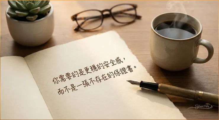 內在安全感與自我對話的手寫筆記