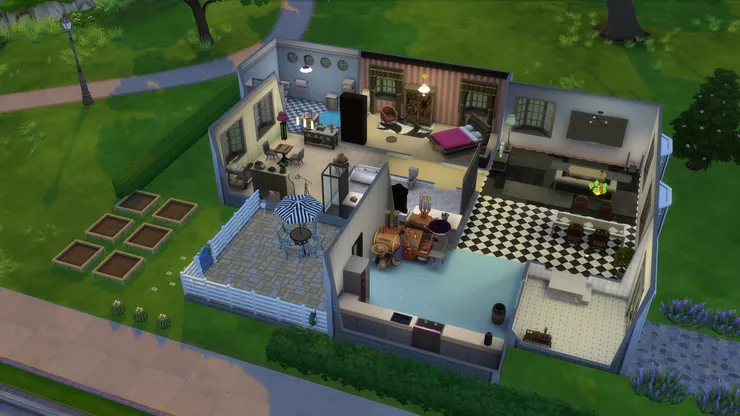 這個房子應該也是建來玩的，比較大，但只得一層。