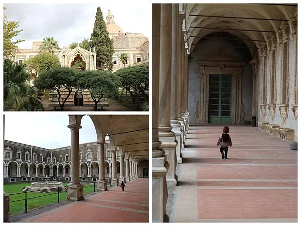 第一個拍照點為中庭拱廊，我個人非常喜歡這種鬼擋牆一層一層的感覺