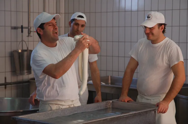 參訪義大利各式加工廠如起司，從中獲得推廣台灣食材的靈感。