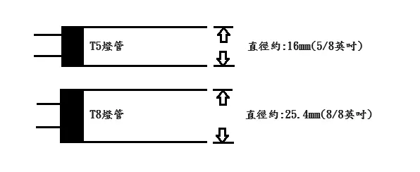 t5燈管與t8燈管直徑--H&L東捷生活家居,燈具燈飾,家具家飾,軟裝家飾,照明設計,智慧照明