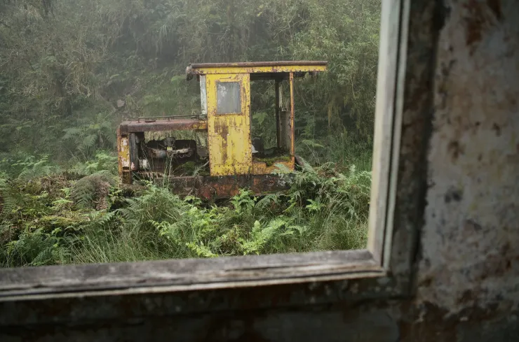 林田山森林鐵道大觀工作站遺留的機關車頭