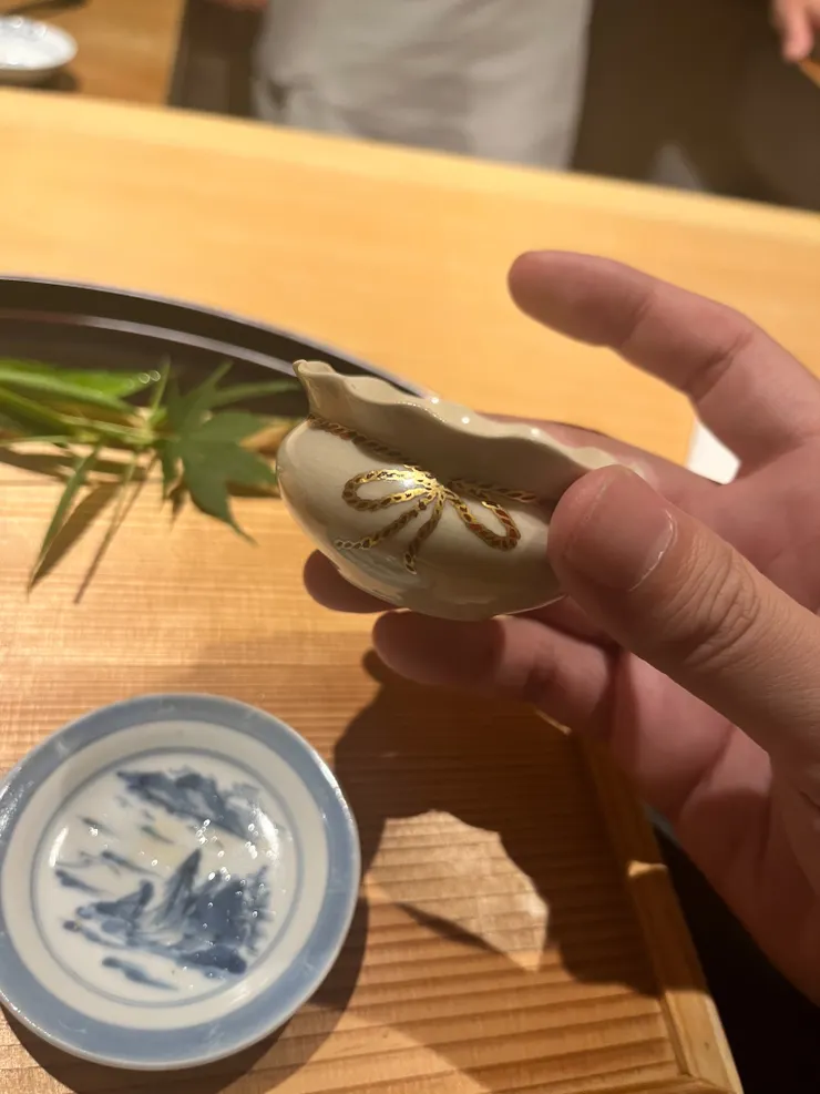 八寸中其中一份小缽的餐具，超可愛。