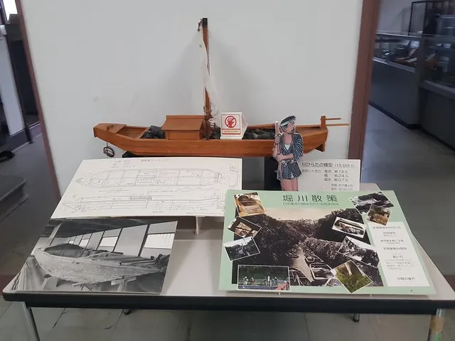 遠賀川流域的個人駕駛運煤船（五平太船，或稱為川艜）模型