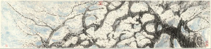 蔣勳先生「萬玉繁花」水墨畫／圖片由遠流出版社提供，未經同意請勿取用