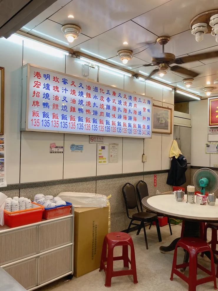 📸 港宏燒臘店面排隊照｜新莊便當推薦，熟悉的圓桌還在！