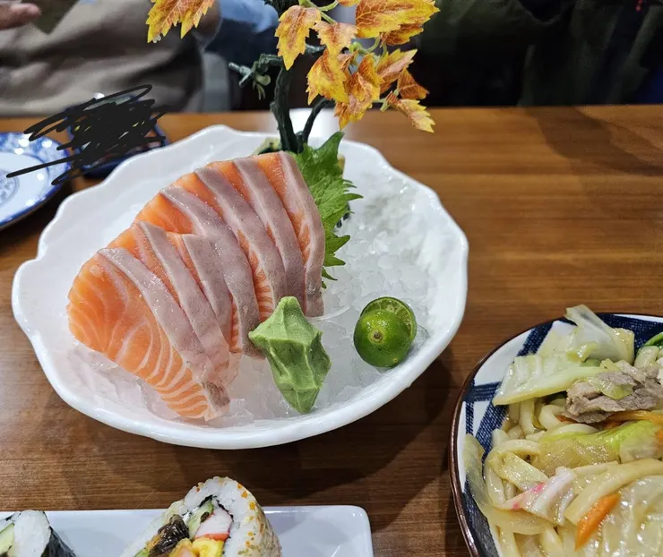 鮭魚生魚片(很大片)