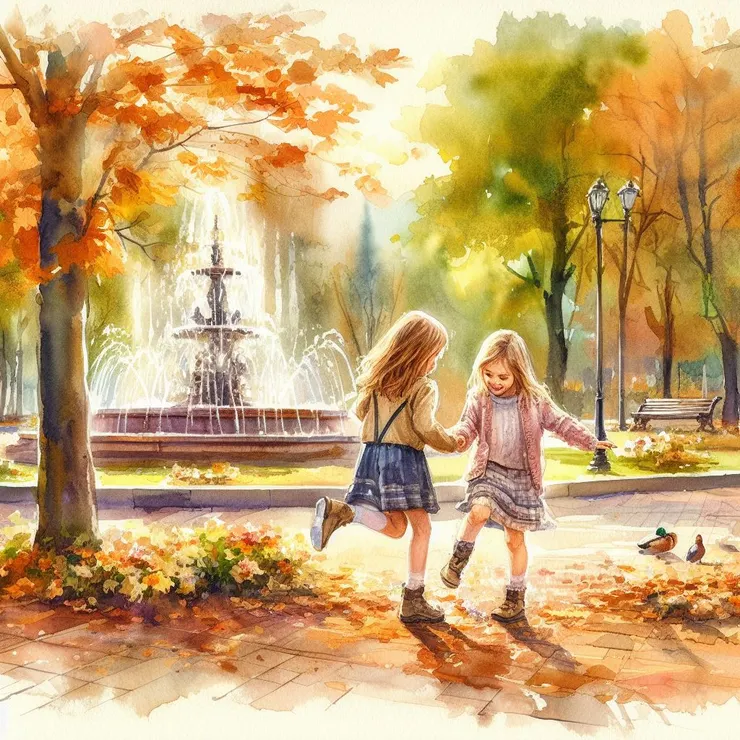 AI生成圖片,遠方路燈和樹木間的連結怪