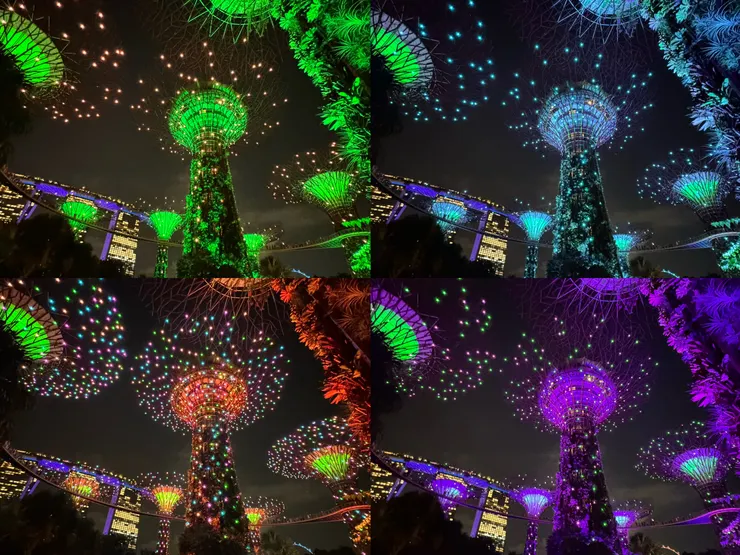 燈光秀大約15分鐘,音樂跟燈光變化搭配的很迷人