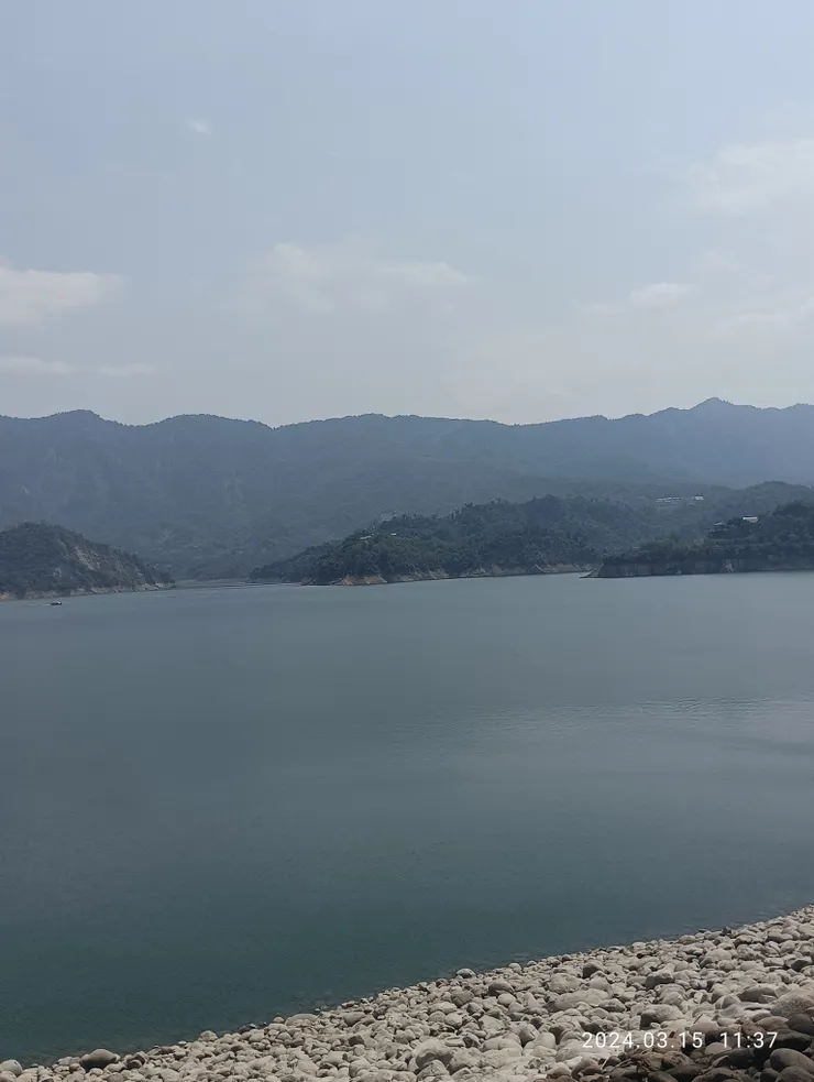 曾文水庫壩景觀，自拍攝