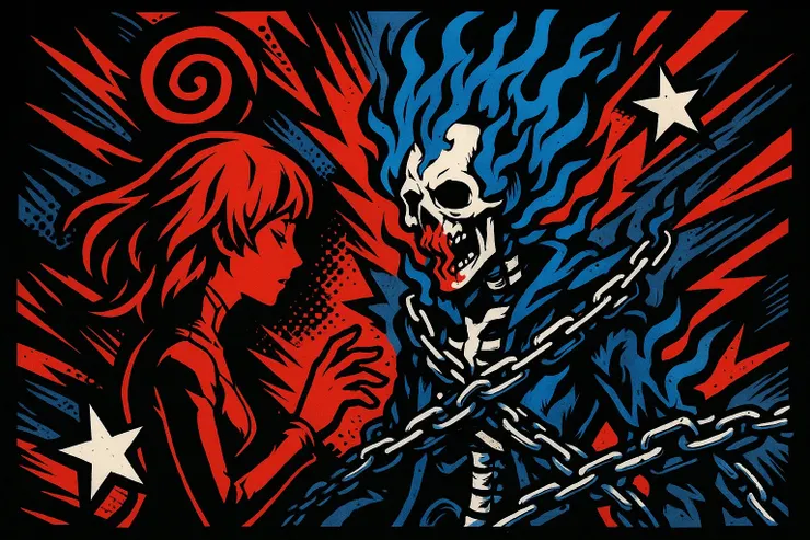 女神異聞錄5風格的鍊魂(鏈魂)AI圖01