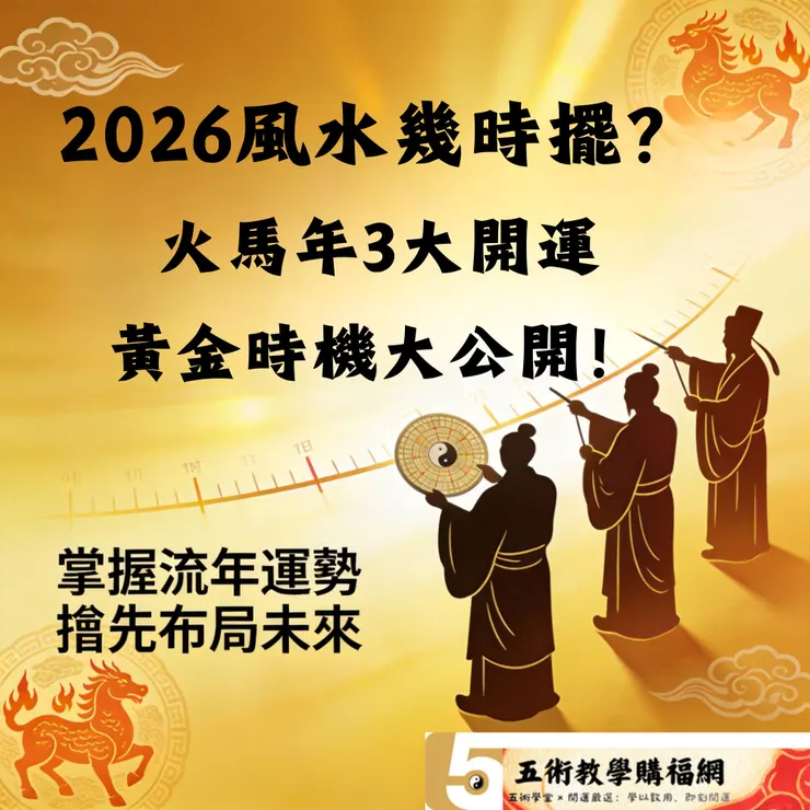 2026風水幾時擺？火馬年3大開運黃金時機大公開！王均景老師20年實戰心得分享