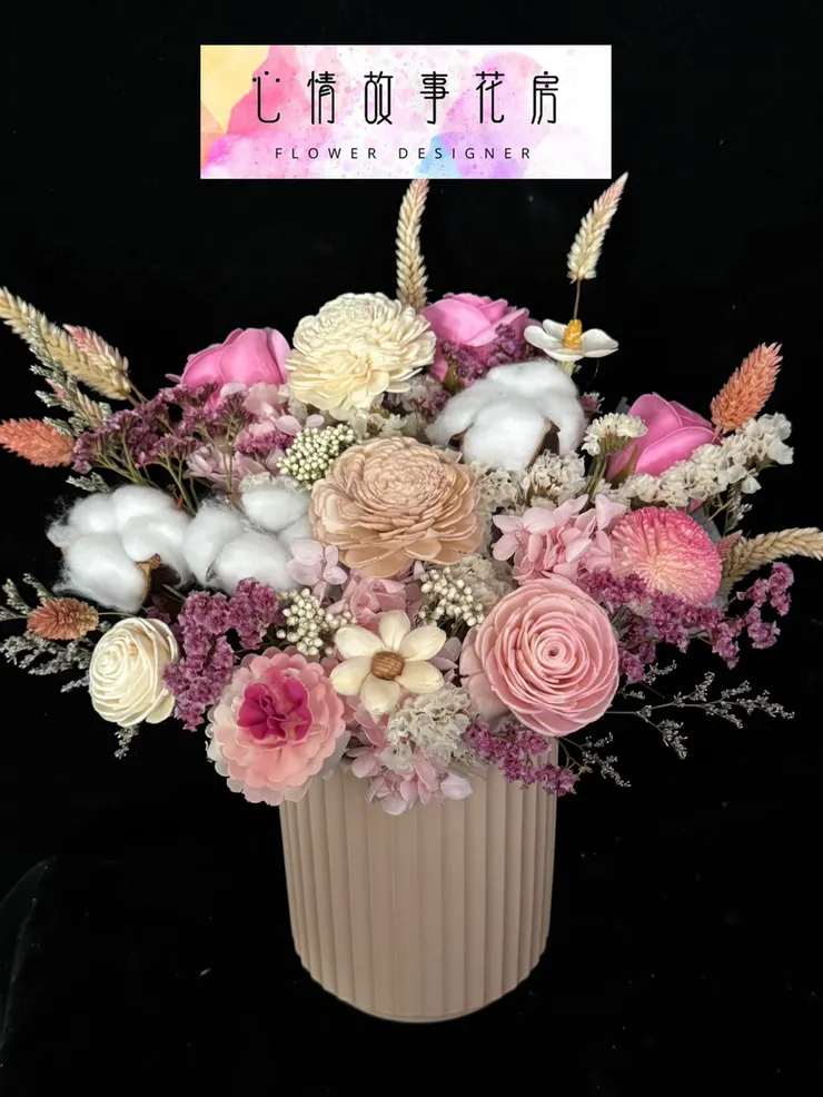 母親節送什麼最好?乾燥花盆花,獻給媽媽永不凋謝的愛|心情故事花房