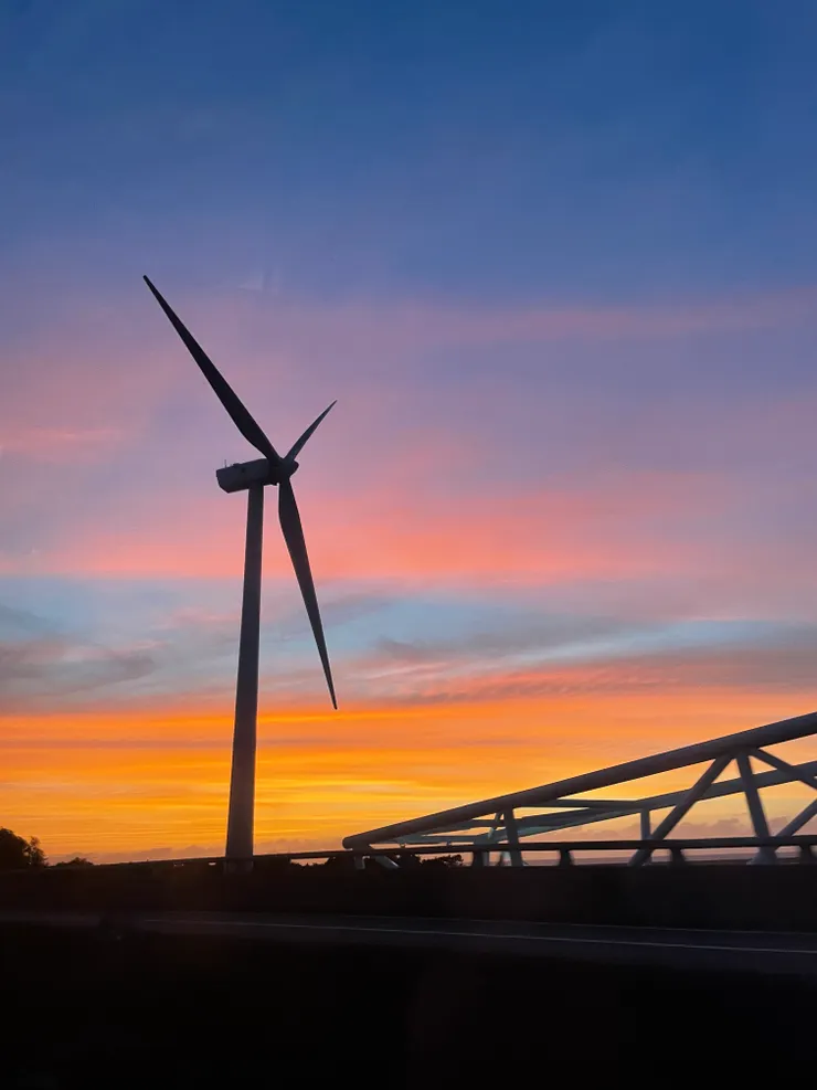 竹南是全臺灣最大的風場之一。