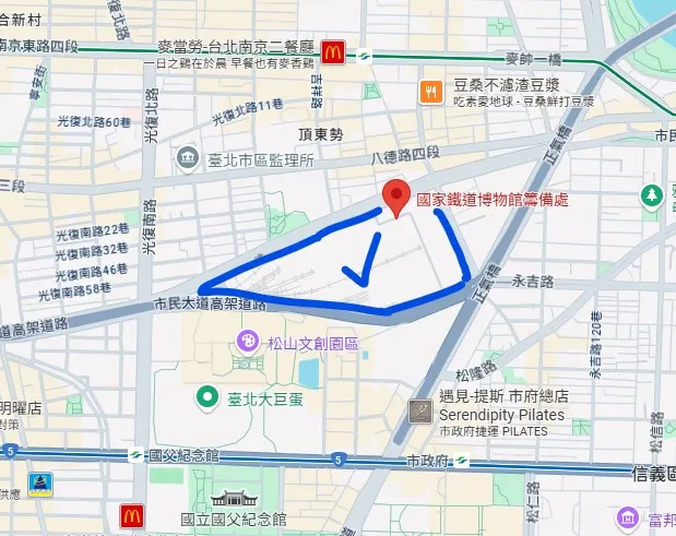 國家鐵道博物館位置圖