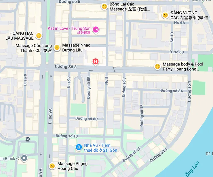 龍宮集團按摩店分佈（彼此距離都非常近）