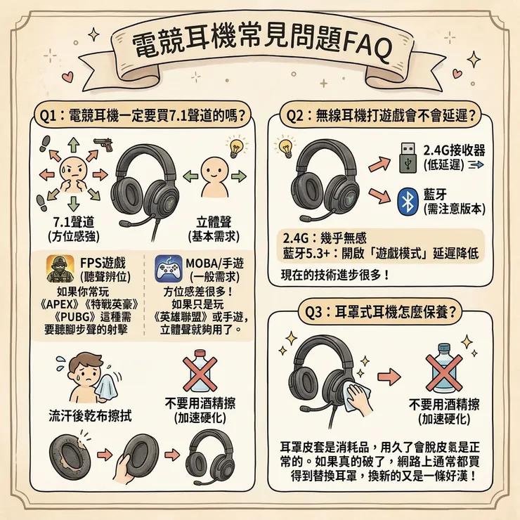 電競耳機常見問題FAQ