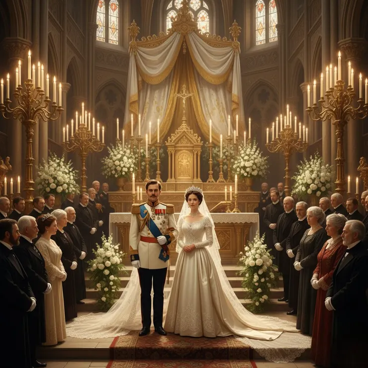AI示意圖：與伊莉莎白皇后婚禮(來源：AI生成圖)