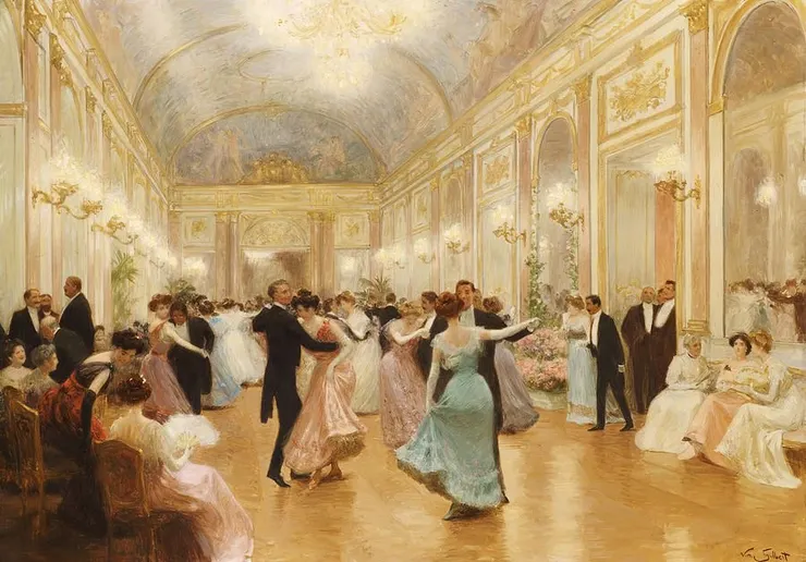 "The Ball" (or Une Soirée Élégante) by French Realist painter Victor Gabriel Gilbert (1847–1933)