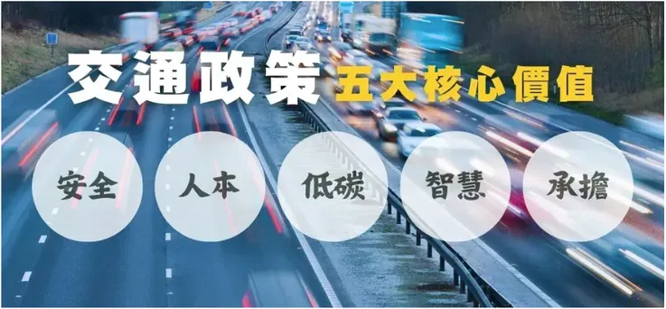 柯文哲提出交通政策五大核心價值/圖片來源:2024總統大選