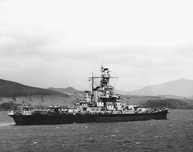 1942年12月，印第安納號在南太平洋