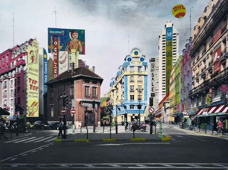 〈巴黎—德里〉,《巴黎—世界》系列,弗雷德里克・德朗格。圖片來源:國家攝影文化中心