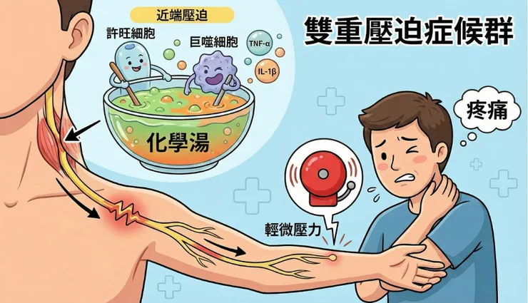 浸泡在『化學湯』裡的神經，就像是調低了敏感度的地雷：原本無感的按壓，現在卻會觸發大腦眼中的『最高等級警報』。