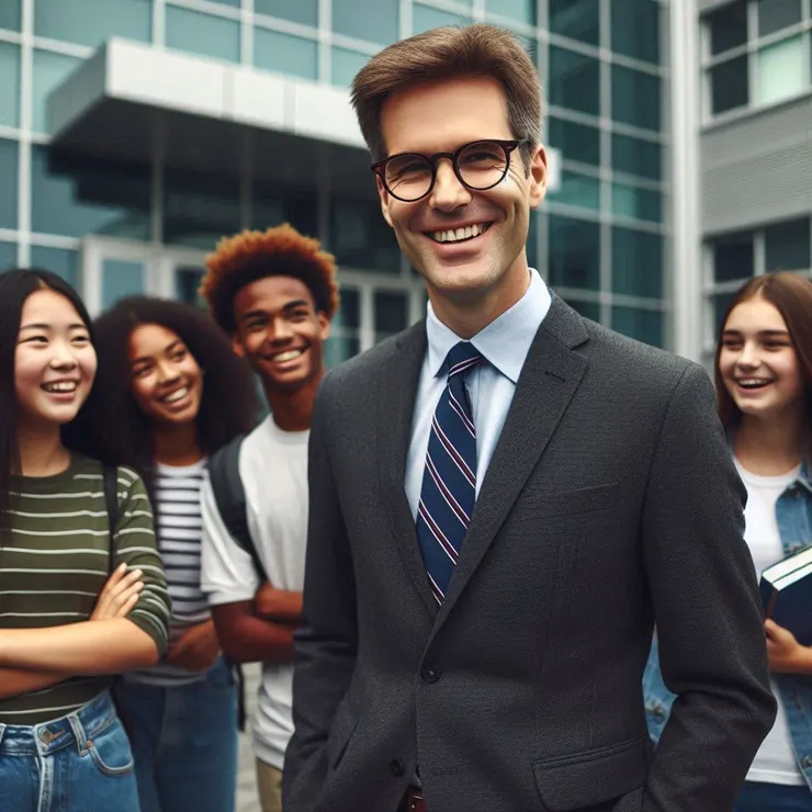 好的校長帶師生一起飛，不合的校長讓老師滿臉灰。(Bing幫我畫的「高中校長」)