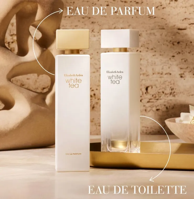 EDT 與 EDP 瓶蓋明顯的不同顏色 (圖片來源 : 雅頓官方IG)