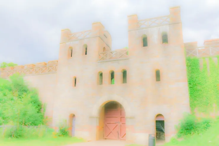 卡地夫城堡中的城門一景