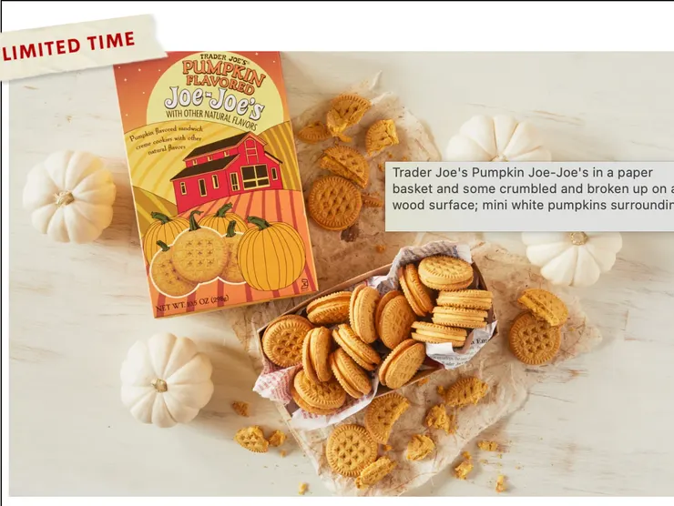 Pumpkin Joe-Joe’s(南瓜夾心餅乾)$2.99