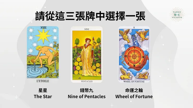 請選擇一張你有感覺的牌